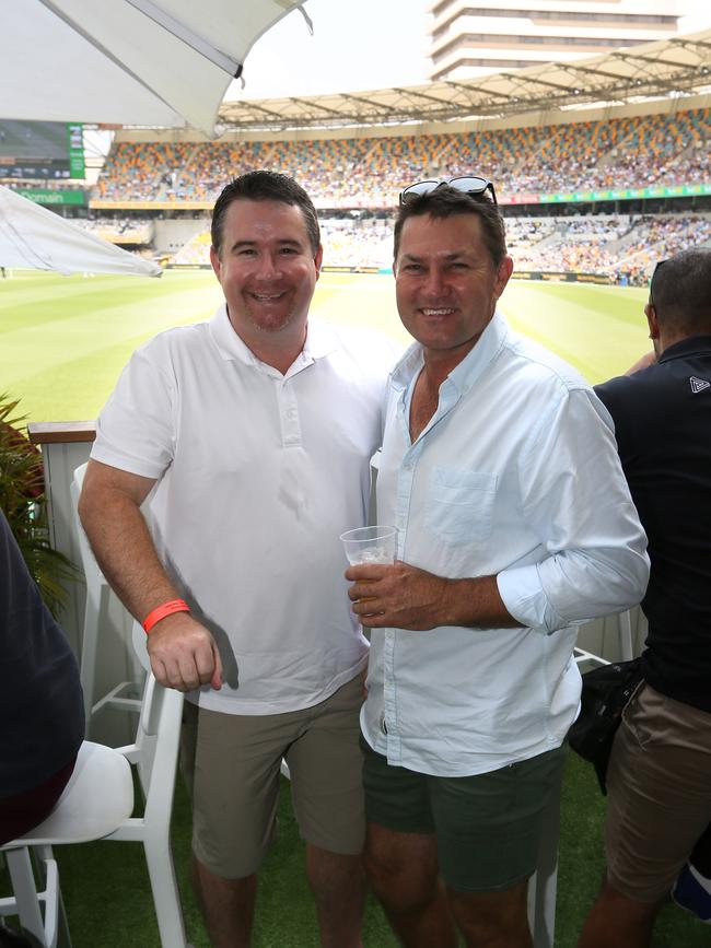 Socials at First Test, Australia v Pakistan at the Gabba. Shane Bradbury and Shane Freshwater Thursday 21st November 2019 (AAP Image - Richard Waugh