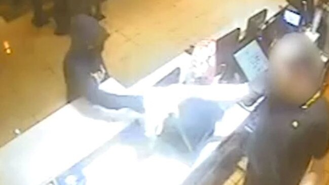 The man took the cash in the bag from the worker before fleeing. Picture: Victoria Police