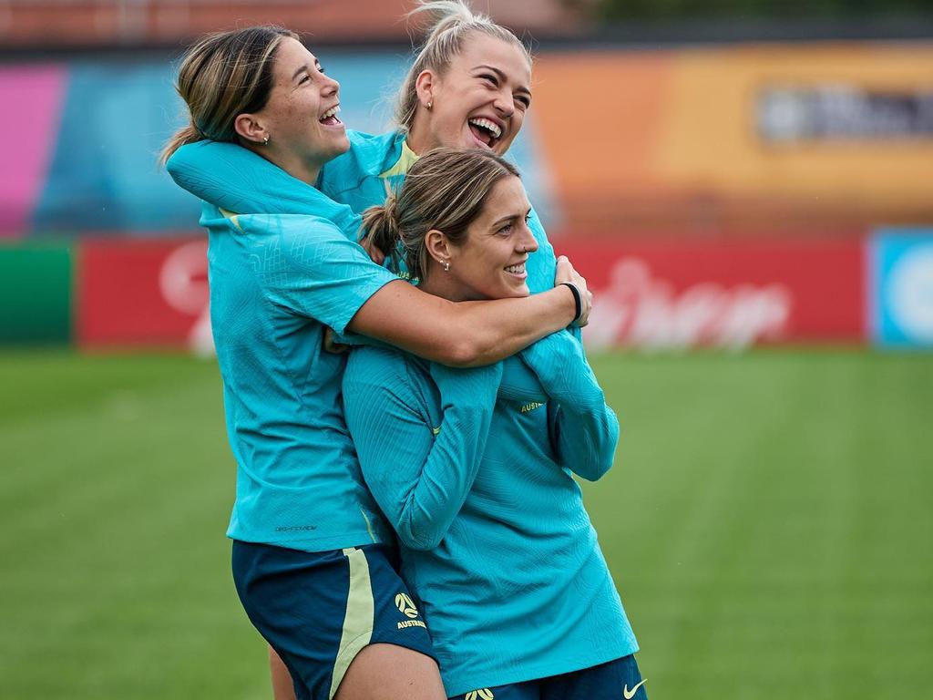 Charlotte (Charli) Grant with Kyra Cooney-Cross (L) and Katrina Gorry (right).