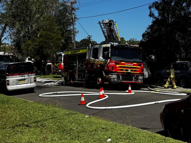 The aftermath of a house fire on Amy Rd, Peakhurst, on February 2, 2025. Picture: Tyson Jackson