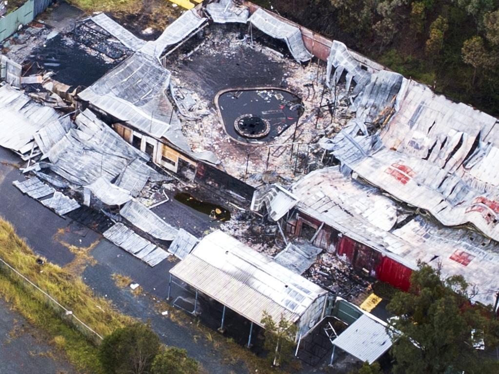 The Big Brother house on the Gold Coast after last weeks fire.