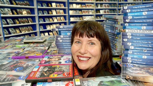 Australia's oldest video shop closing its doors after 35yrs.Here’s long time staff member Michelle Mayne. Picture Mike Batterham