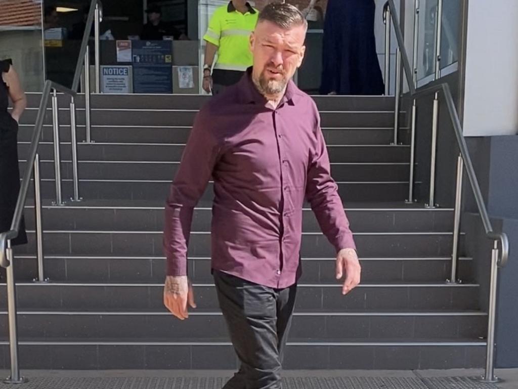 Gareth John Miggins leaving the Rockhampton Courthouse.