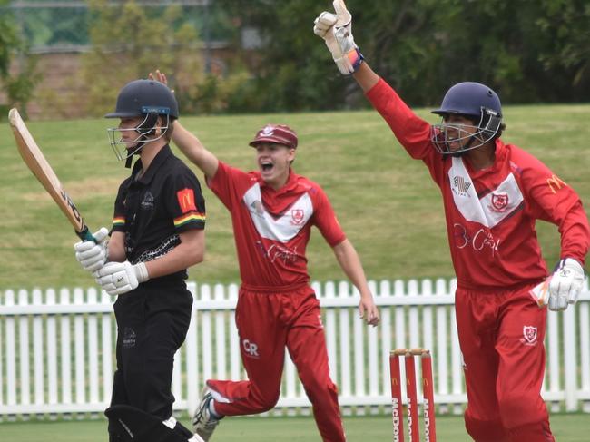 Fletcher Byrne survives an LBW shout. Picture: Sean Teuma. AW Green Shield 24/25 Round 7. St George vs Penrith at Harold Fraser Reserve, 16 January 2025.