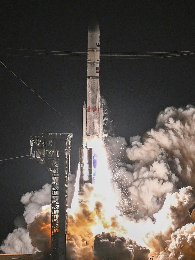 Gene Roddenberry's ashes are launched into orbit. Picture: AFP