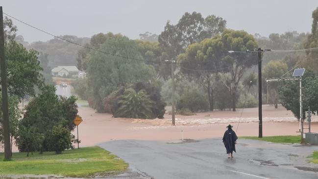 Flooding around Wedderburn on Christmas Day. Picture: Facebook