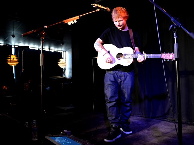 Ed Sheeran plays tiny gig in Melbourne at Ding Dong Lounge in Chinatown. Pic: Mike Keating