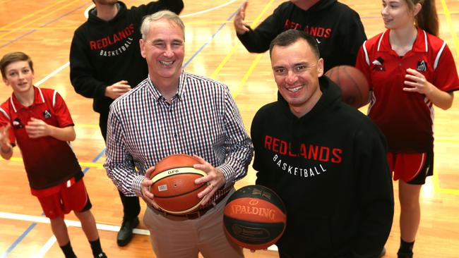 RedCity Roar GM Peter Pollock with president Jason Fiddes. (AAP Image – Richard Waugh)