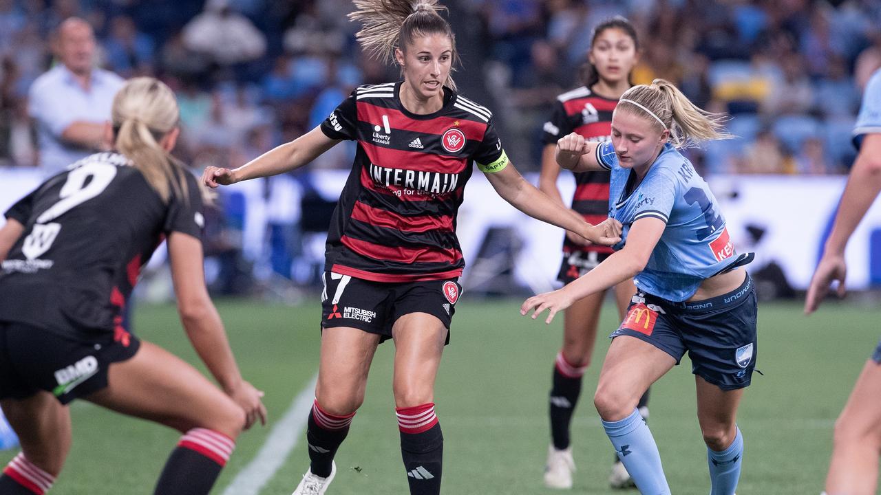 Zara Kruger playing for Sydney FC against Wanderers in the first A League Womens round. Picture: Steve Christo/Corbis via Getty Images