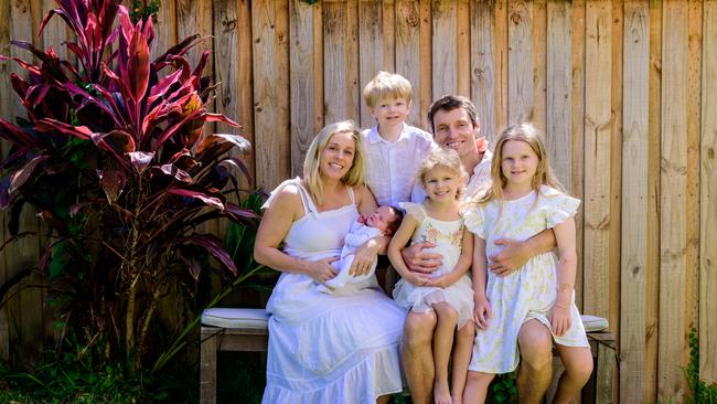 The Williams family in Mona Vale say their walk to school is "generally safe", but improvements could be made. Picture: Emilio Begali