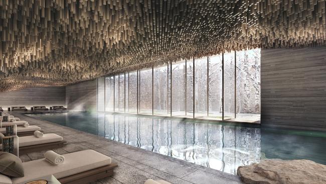 Indoor pool at Six Senses Crans-Montana.