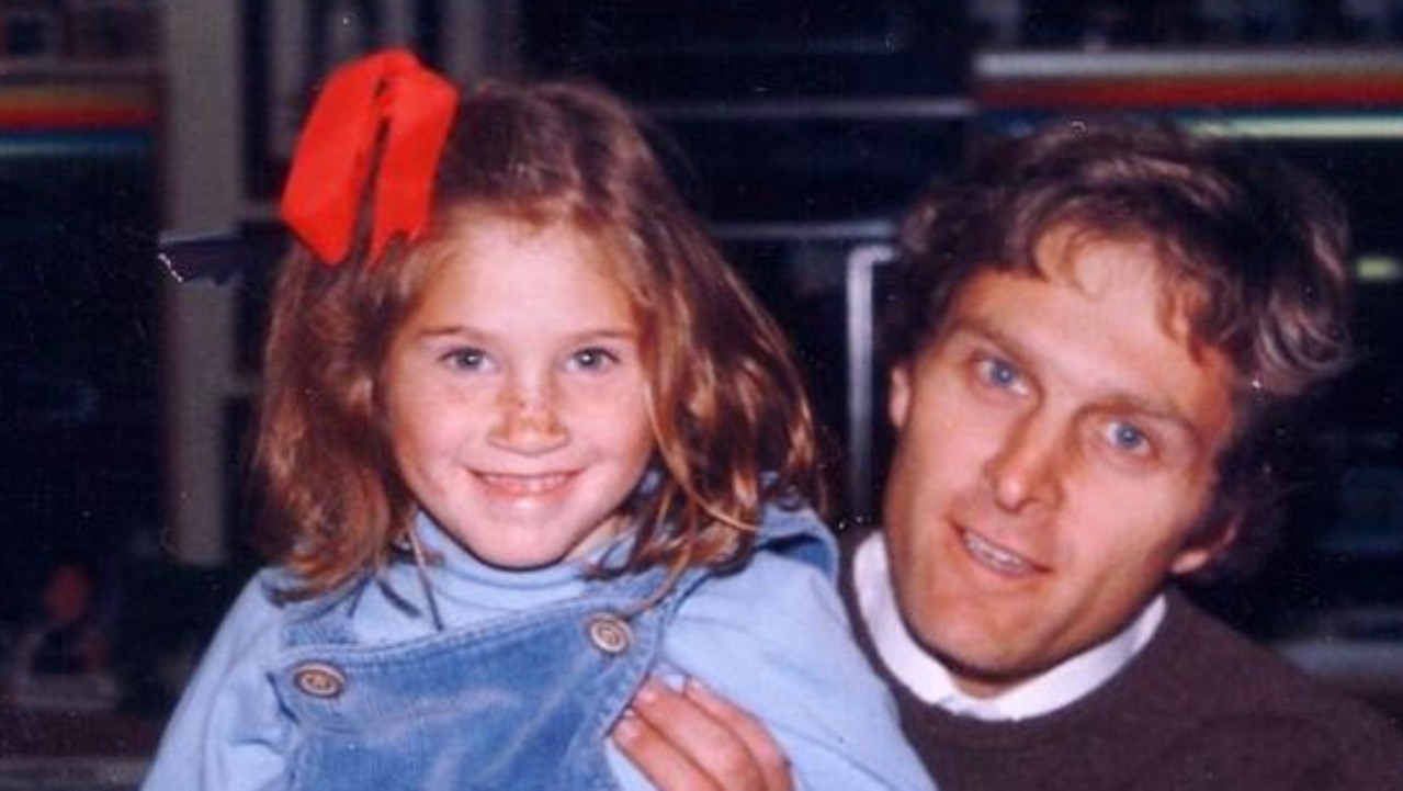 Bruce Fairfax with one of his daughters. Picture: Louise Fairfax via Instagram