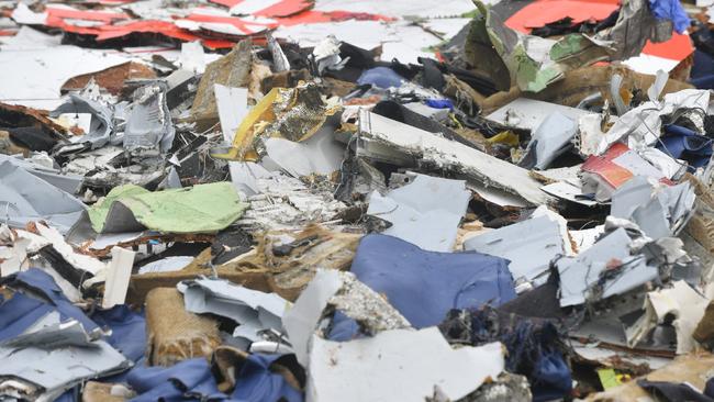 Recovered debris from the ill-fated Lion Air flight.