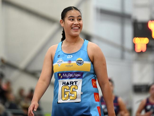 Titans Netball player Roxanne (Roxy) Rhind debuts for Ruby Series, family flocks to watch