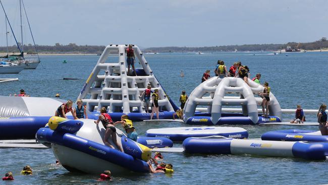 Children pictured at AquaSplash during the holidays. Picture: Mike Batterham