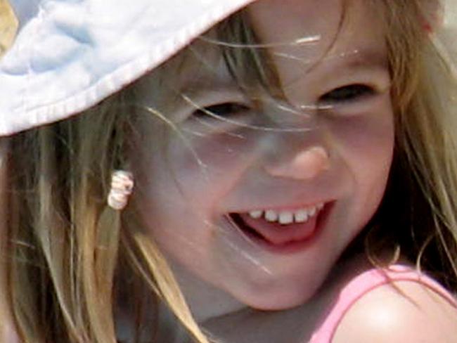 Missing British child kidnapping victim Madeleine McCann in photograph taken eight hours before she disappeared in Praia da Luz, Portugal 03 May 2007.