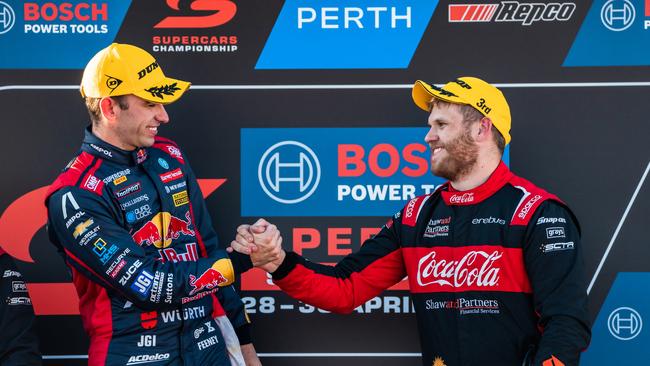 Broc Feeney and Brodie Kostecki. Picture: Daniel Kalisz/Getty Images