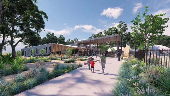 An artist's impression of the proposed new administration ‘hub’ and multipurpose hall at Narrabeen North Public School. Picture: School Infrastructure NSW