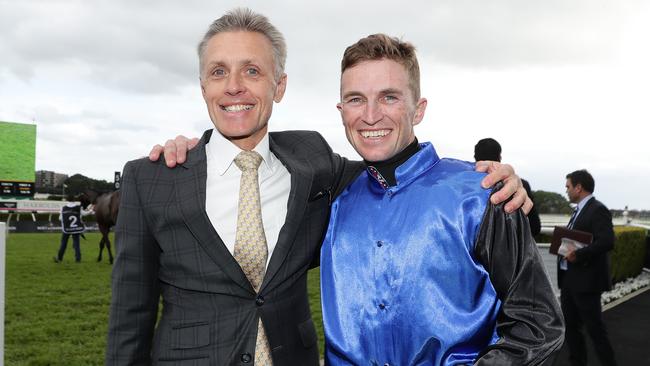 Trainer Mark Newnham and jockey Josh Parr will set their sights on the Victoria Derby with Shadow Hero. Picture: Getty Images