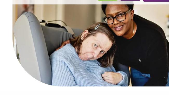A screen grab from the website of the Cocoon SDA Care website, a self-described leading provider of specialist disability accommodation and personalised care and support services. Picture: Cocoon.com.au