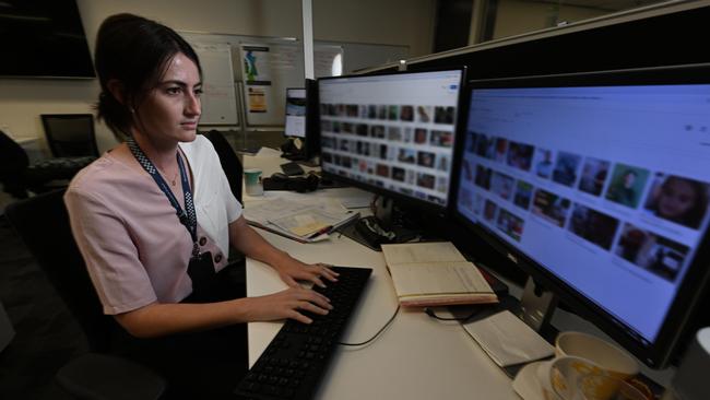 Detective senior constable Meagan Kilpatrick at the Cyber Crime unit investigates increasing rates of sextortion. Picture: Lyndon Mechielsen