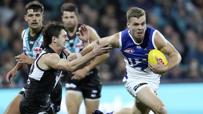 North Melbourne’s Cameron Zurhaar has been named the Round 7 NAB Rising Star nominee. Picture: SARAH REED