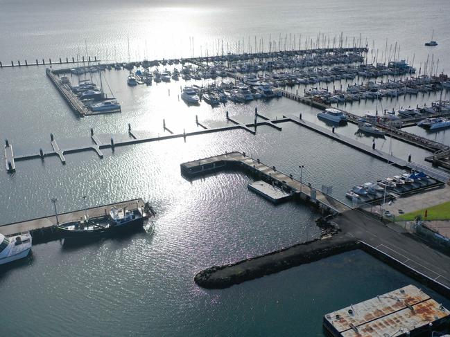 Royal Geelong Yacht Club marina. Picture: Alan Barber