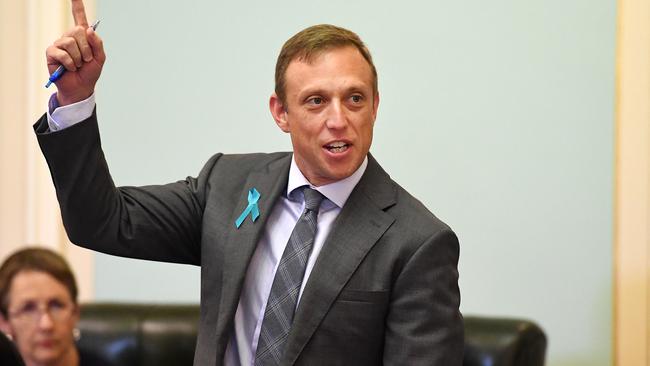 Health Minister Steven Miles during Question Time at Parliament House. Picture: AAP