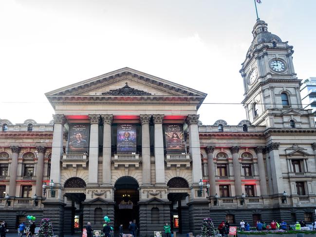 Voters at Melbourne's most iconic polling booth the Melbourne Town Hall on Saturday 2nd July, 2016. Picture: Mark Dadswell