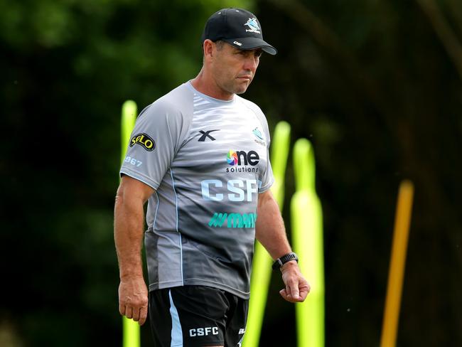 Sharks coach Shane Flanagan storms out of media conference after being ...