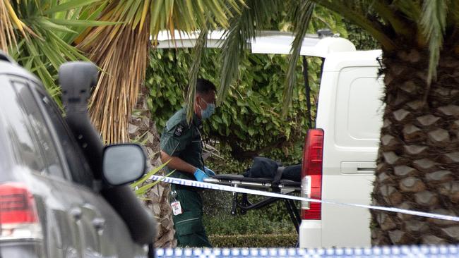 MELBOURNE AUSTRALIA - Newswire Photos MARCH 12TH 2024 : A man has been found dead outside a home on a quiet street in Buchanan Place Greenville, triggering an investigation by the homicide squad. PICTURE : NCA Newswire / Nicki Connolly