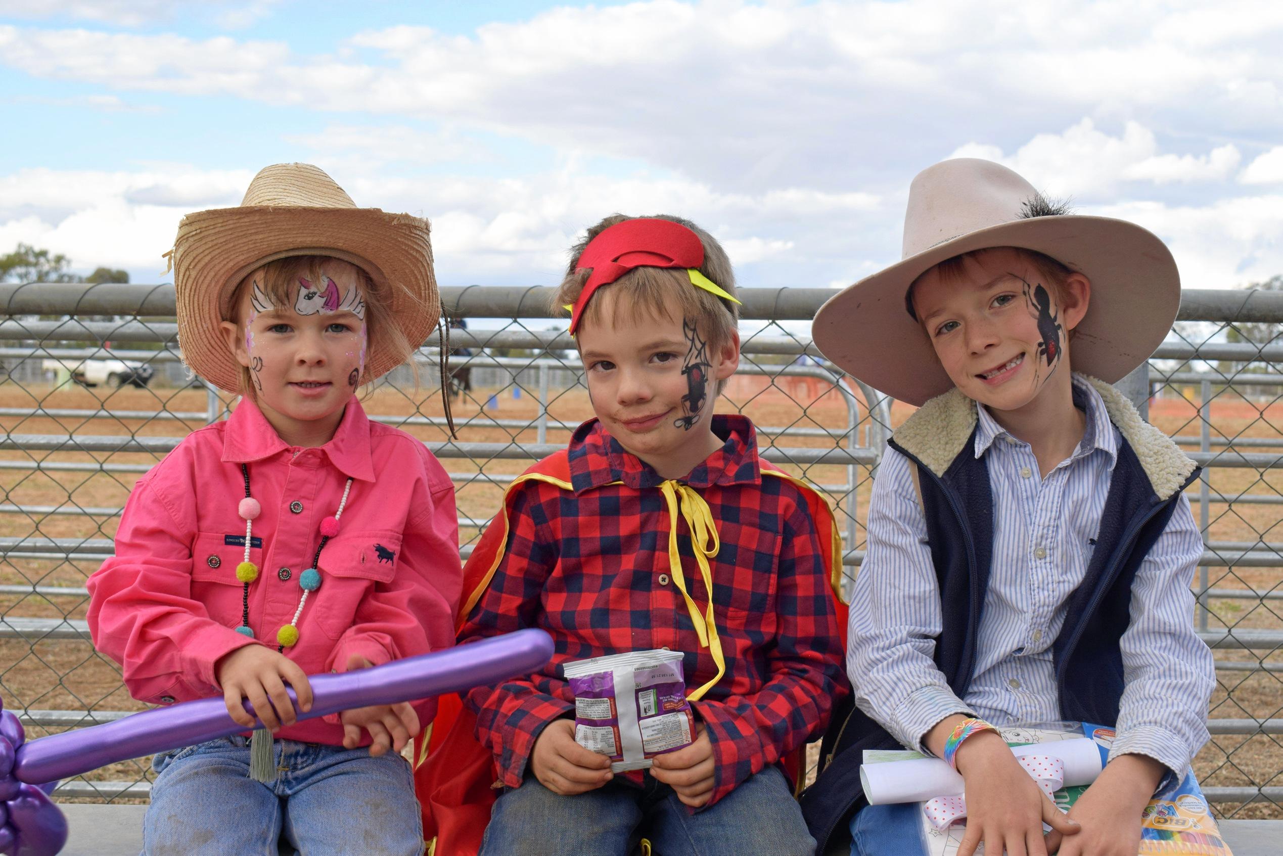 Luella Cameron, Xavier Wells and Douglas Cameron at the Hannaford Gymkhana and Fete. Picture: Kate McCormack