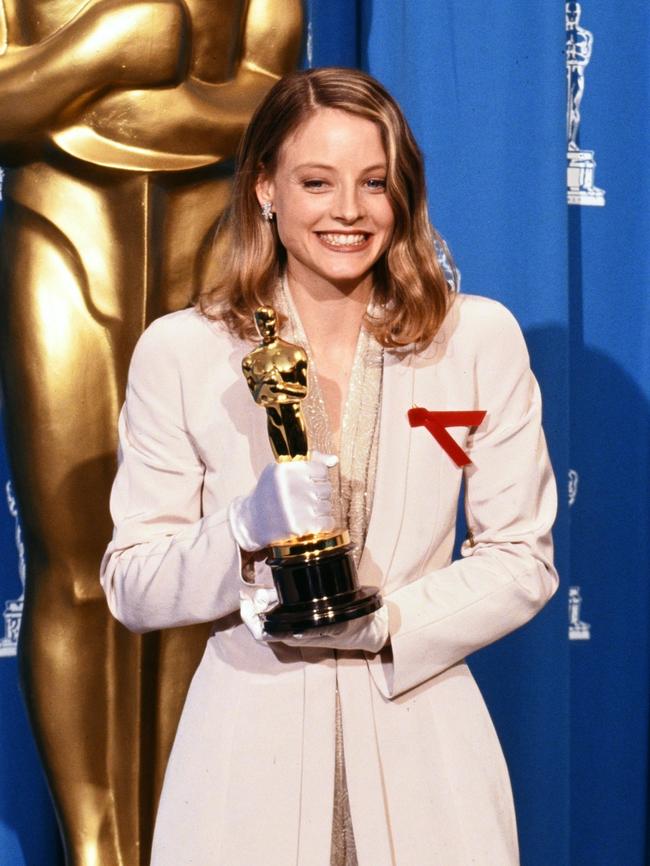 Foster has won two Oscars in her career: in 1989 for The Accused and in 1992 for Silence of the Lambs as seen here. Picture: Paul Harris/Getty Images
