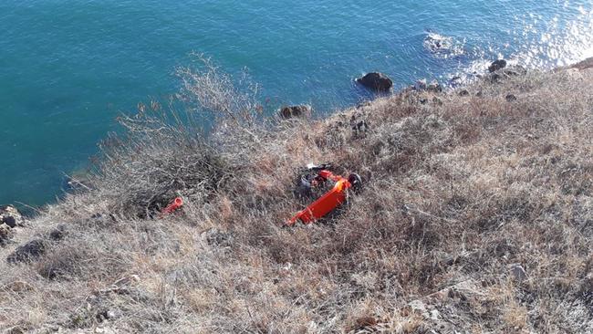 A scooter was thrown off the side of Jezzine Barracks.