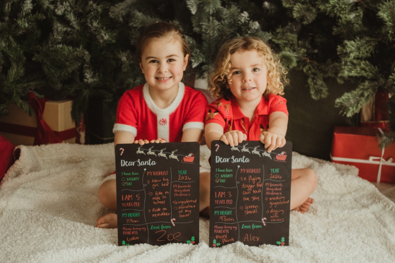 Thsi Mikki &amp; Me Dear Santa and Easter Bunny chalkboard takes the guesswork out of gifting. Picture: Supplied