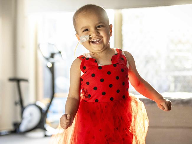 WARNING WARNING CHECK WITH HERALD SUN PIC DESK BEFORE USE WARNING WARNING  GFA Faces 2025, Mimi. Mimi (3) - who is one of the faces of the Good Friday Appeal 2025 - is in remission after undergoing chemo for leukaemia at the Royal ChildrenÃs Hospital. Picture: Jake Nowakowski