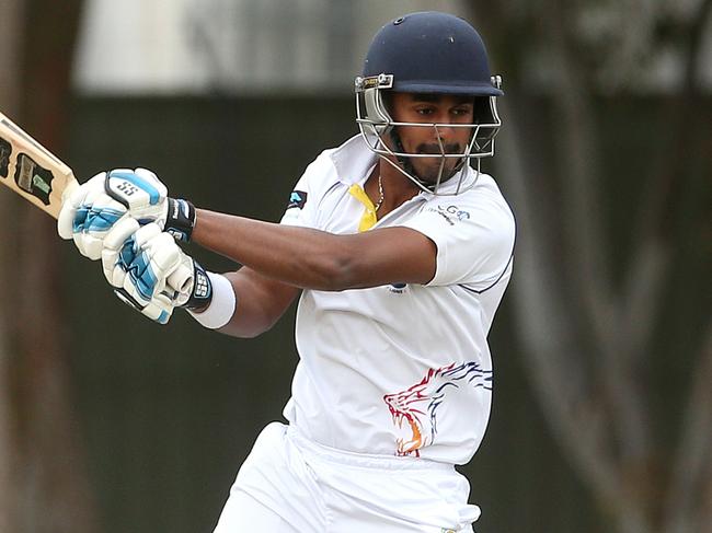 VTCA cricket: Deer Park v Tullamarine, Hashan Wanasekara of Deer Park battingSaturday, December 5, 2020, in Deer Park, Victoria, Australia. Picture: Hamish Blair