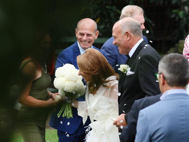Lewis marrying Lynda Adams in Brisbane last month. Photo: WP Media