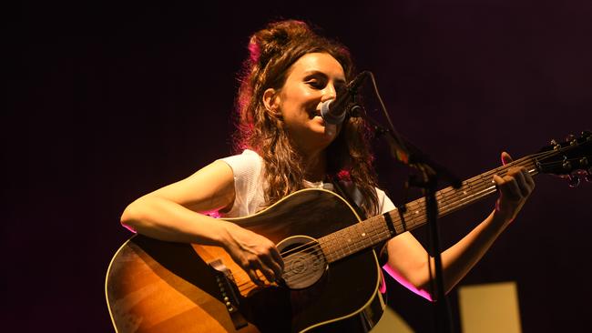 Amy Shark performs solo at the Darwin Waterfront on NYE. Picture: Amanda Parkinson