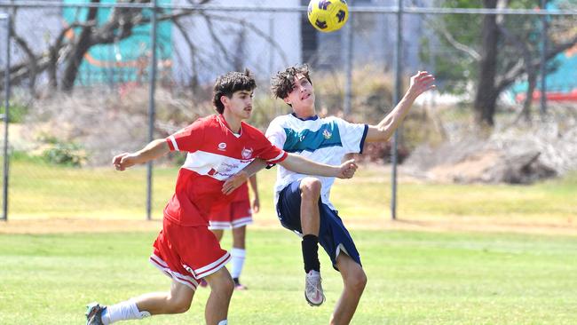 Chancellor State College v PBC SHS in this month’s senior boys finals. Picture, John Gass