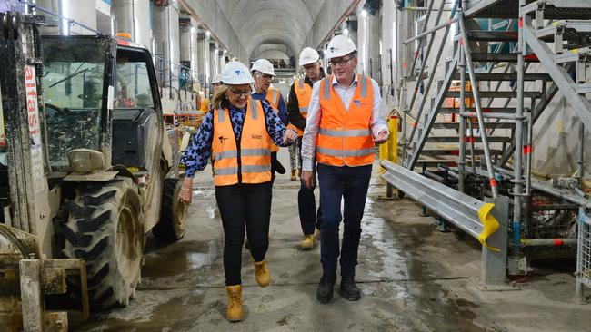 Test trains could run through the Metro Tunnel as soon as next month. Picture: Nicki Connolly