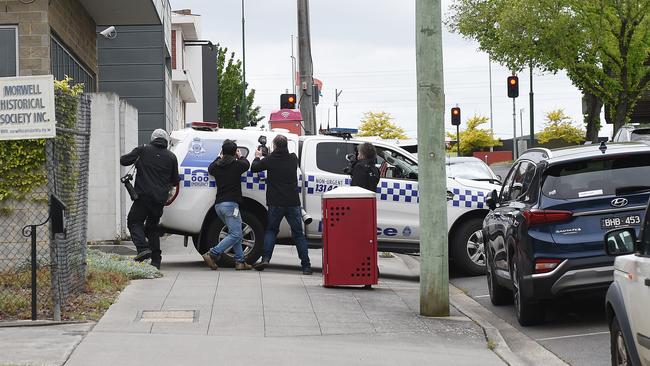 Ms Patterson leaves court in a police van. Picture: NCA NewsWire / Josie Hayden