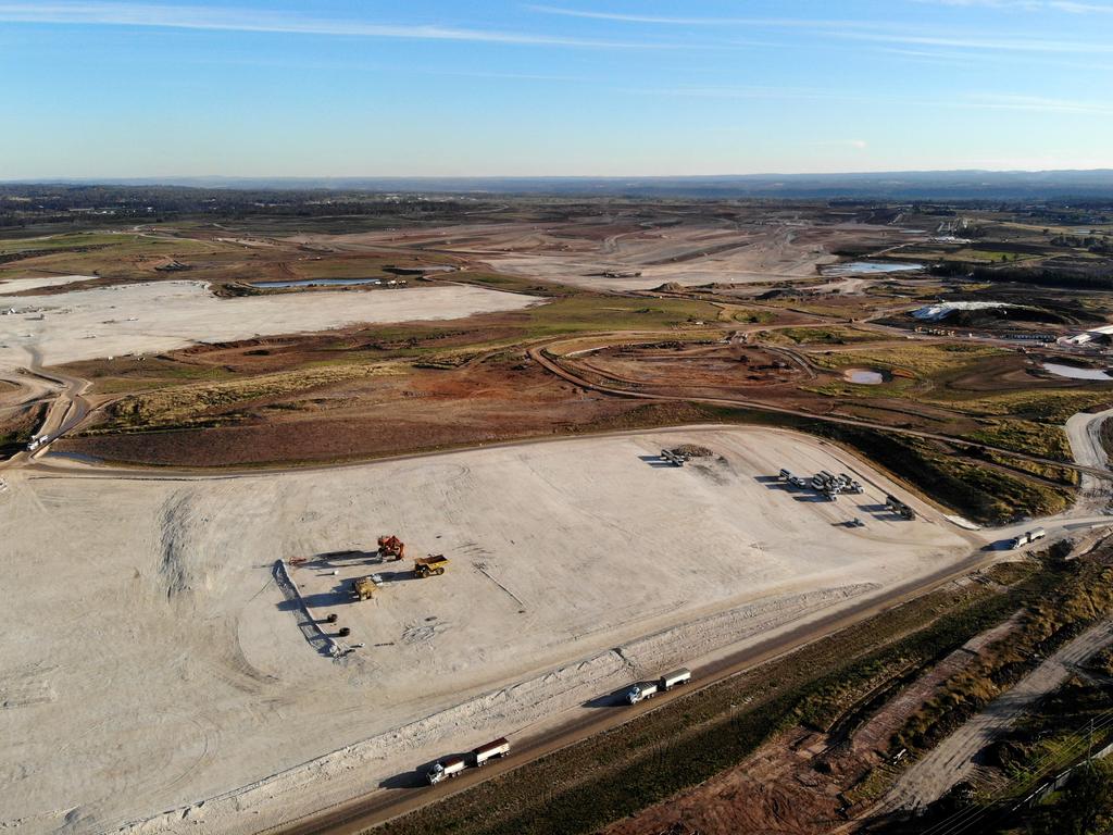 Sydney's second airport at Badgerys Creek Creek under construction. Picture: Toby Zerna