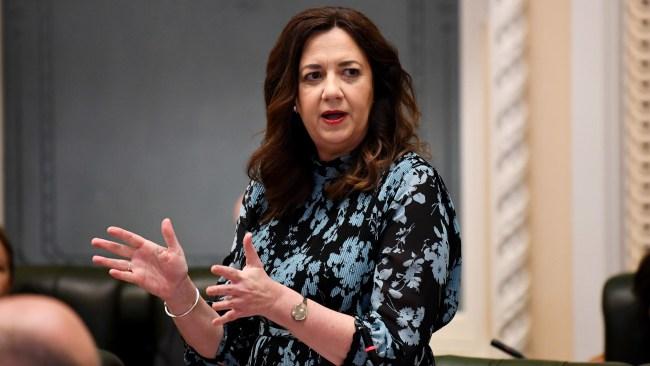  Queensland Premier Annastacia Palaszczuk during Question time in State  Parliament. Queensland Premier Annastacia Palaszczuk speaks during Question Time at Parliament House.Picture: NCA NewsWire / Dan Peled