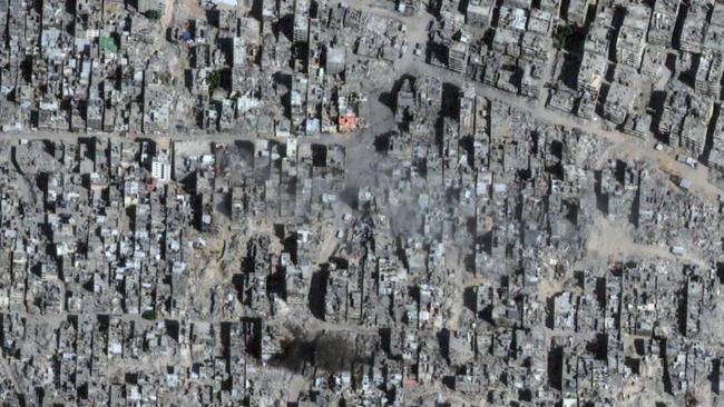 Satellite images of Jabalia in the northern Gaza Strip on Oct. 23. Picture: Maxar Technologies