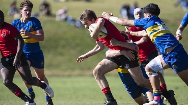 Joe McGahan for Terrace in Toowoomba Grammar School 1st XV against St Joseph's College, Gregory Terrace 1st XV Round 6 GPS Queensland Rugby at TGS Old Boys Oval, Saturday, August 17, 2024. Picture: Kevin Farmer