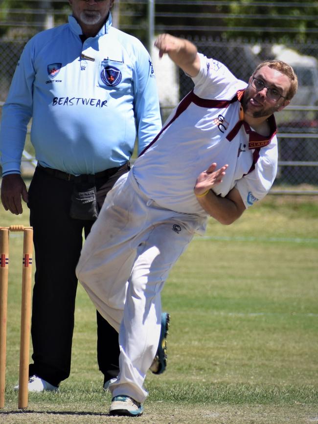 Despite going wicketless for CRCA in the North Coast Premier League clash against Harwood at McKittrick Park last Sunday, Andy Kinnane took a collective 11 wickets for 46 runs off 19 overs across Brothers Cricket Club’s Twenty20 Night Cricket and GDSC Premier League matches last week. Photo Bill North / The Daily Examiner