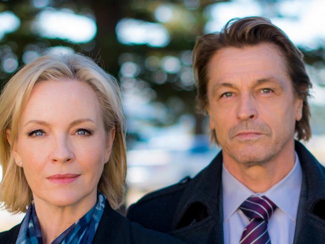 STRICTLY EMBARGOED to February 22, 2015 SUNDAY TV GUIDES FIRSTUSE: Peter O'Brien and Rebecca Gibney in Winter. Picture: Supplied by Channel Seven