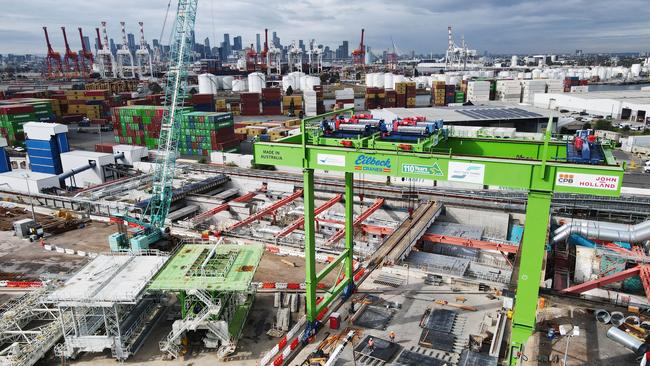 The West Gate tunnel project in Melbourne is one of a large number of major infrastructure projects under way. Picture: Aaron Francis