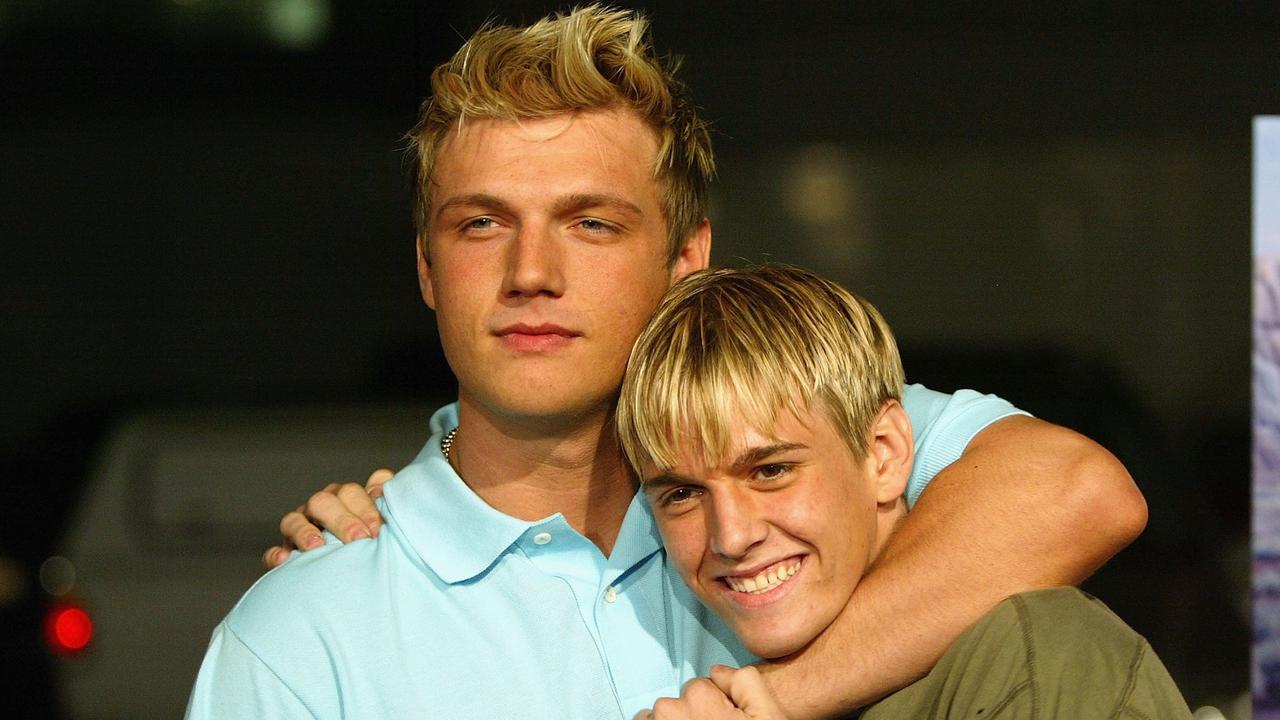 Happier times: Aaron and Nick in 2004. Picture: Getty.